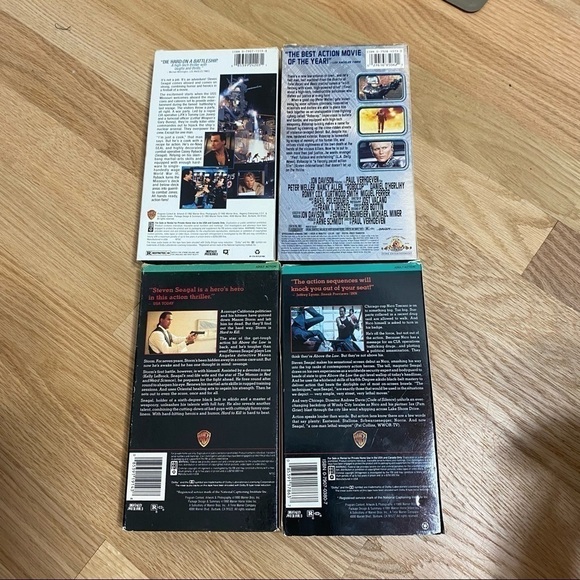 Vintage VHS Bundle Steven Seagal Under Siege Robocop Hard to Kill Above the Law - Picture 3 of 3